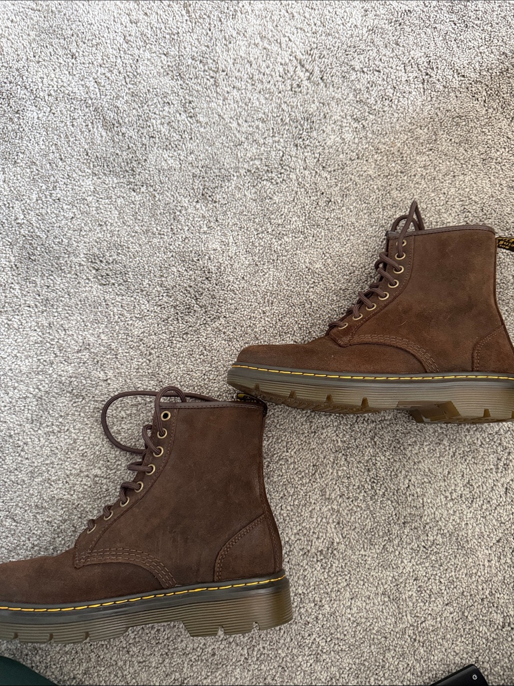 Dr. Martens Brown Suede Lace-Up Boots - Picture 3 of 6